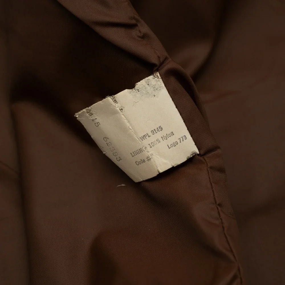 Vintage 70s 80s Sears Leather Shop Dark Brown Leather Vest 44 Reg Cowboy Western